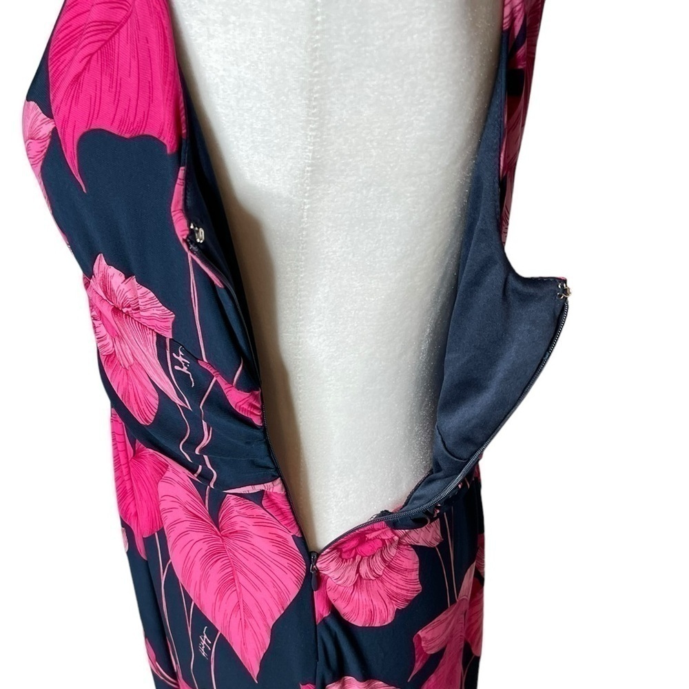 Tommy Hilfiger Women's Jersey Empire Dress, tropical floral v-neckline size 8 - Picture 11 of 14